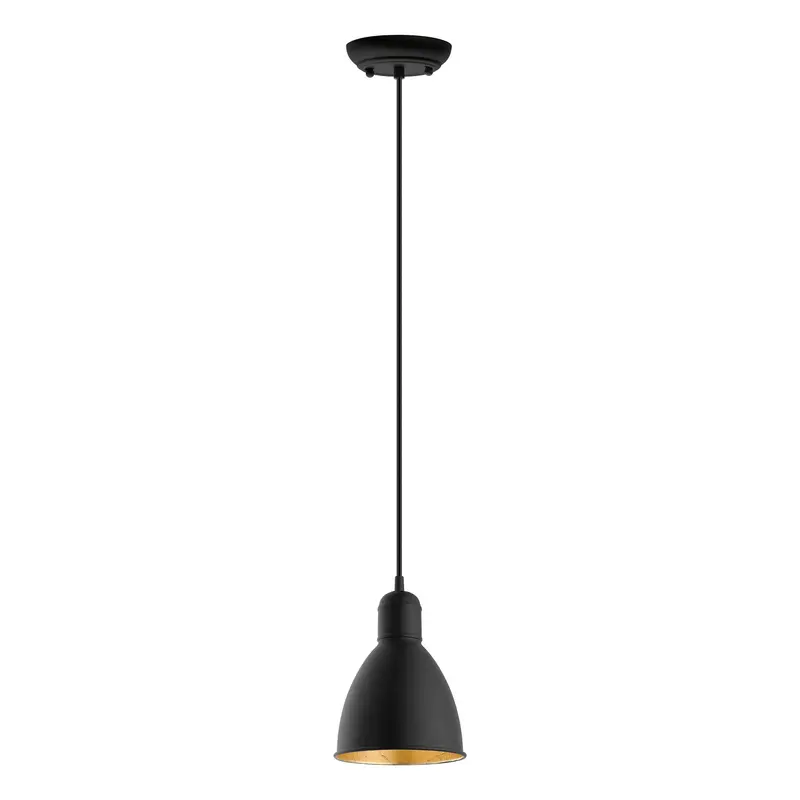Priddy One Light Pendant Black/Gold