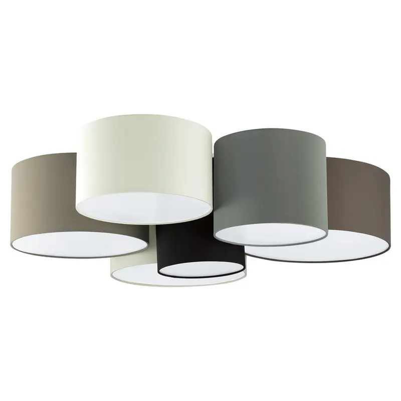 Pastore Six Light Ceiling Mount White,Black, Taupe, Grey, Cappucino