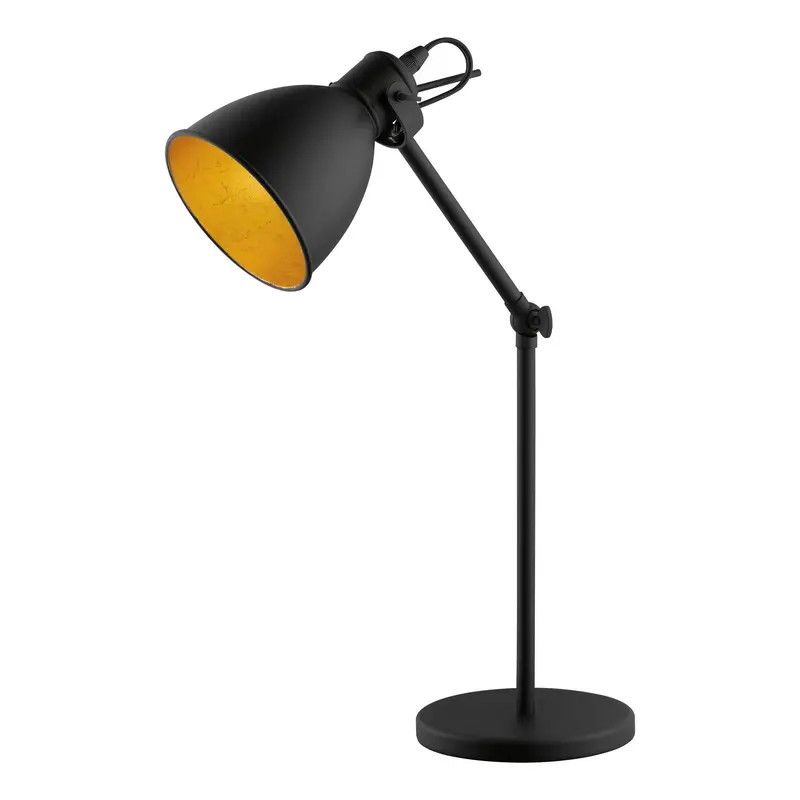 Priddy One Light Table Lamp Black / Gold