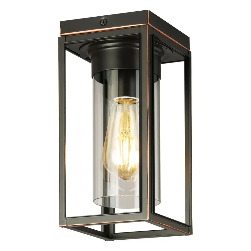 Walker Hill One Light Outdoor Flush Mount Oil Rubbed Bronze