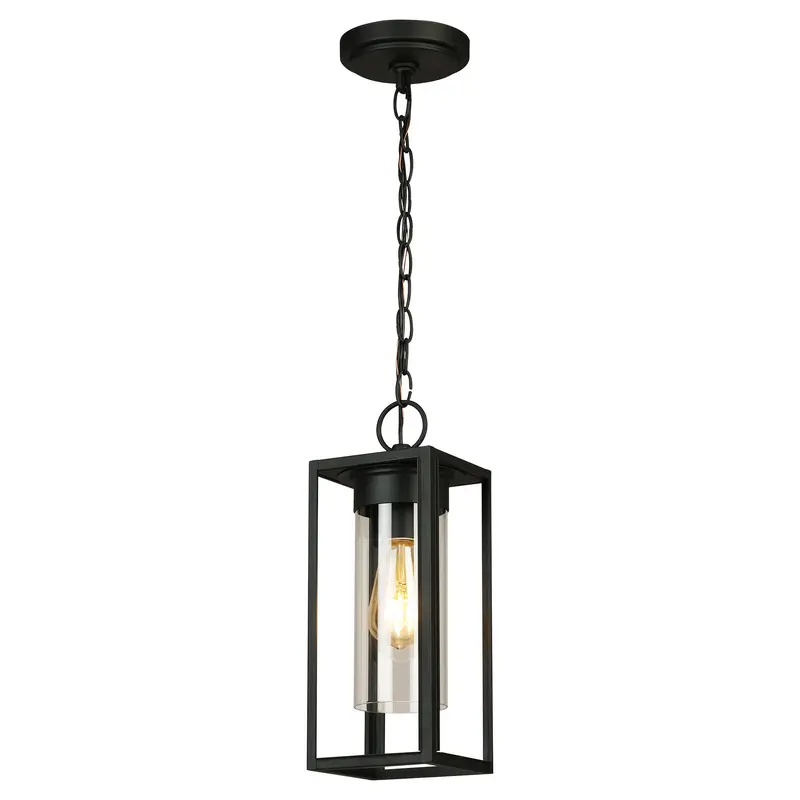 Walker Hill One Light Outdoor Pendant Matte Black