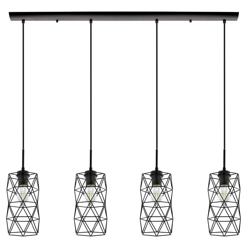 Estevau Four Light Pendant Matte Black