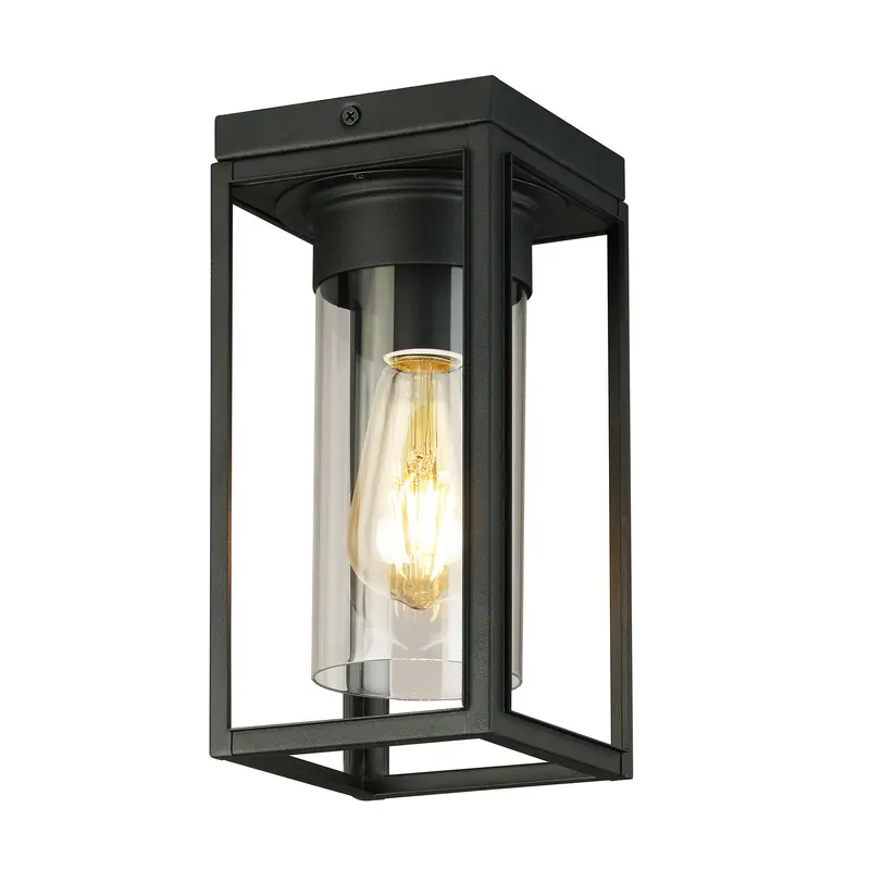 Walker Hill One Light Outdoor Ceiling Mount Matte Black
