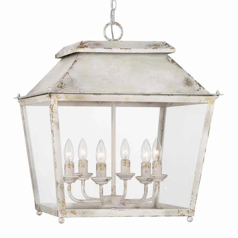 Abingdon Six Light Pendant Antique Ivory