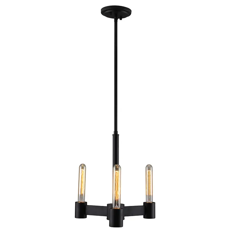 Broyles Three Light Chandelier Matte Black