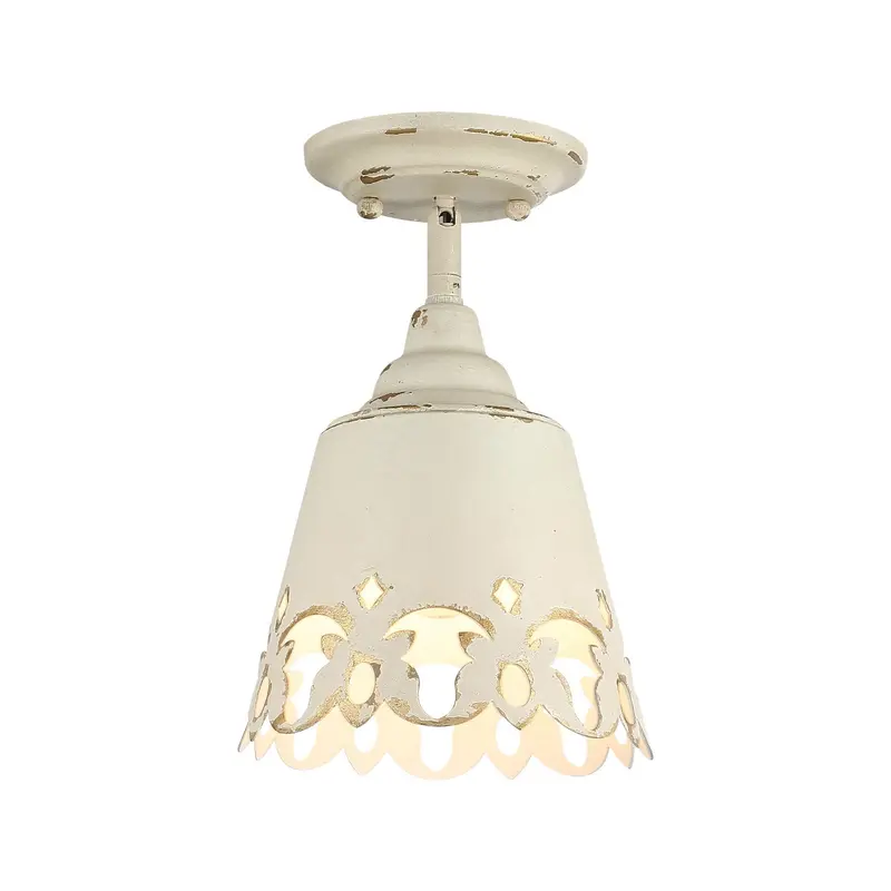 Eloise One Light Semi-Flush Mount Antique Ivory