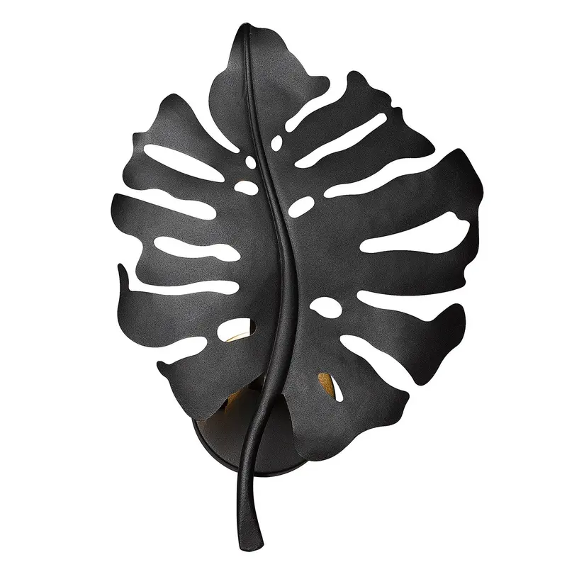 Aruba One Light Wall Sconce Natural Black