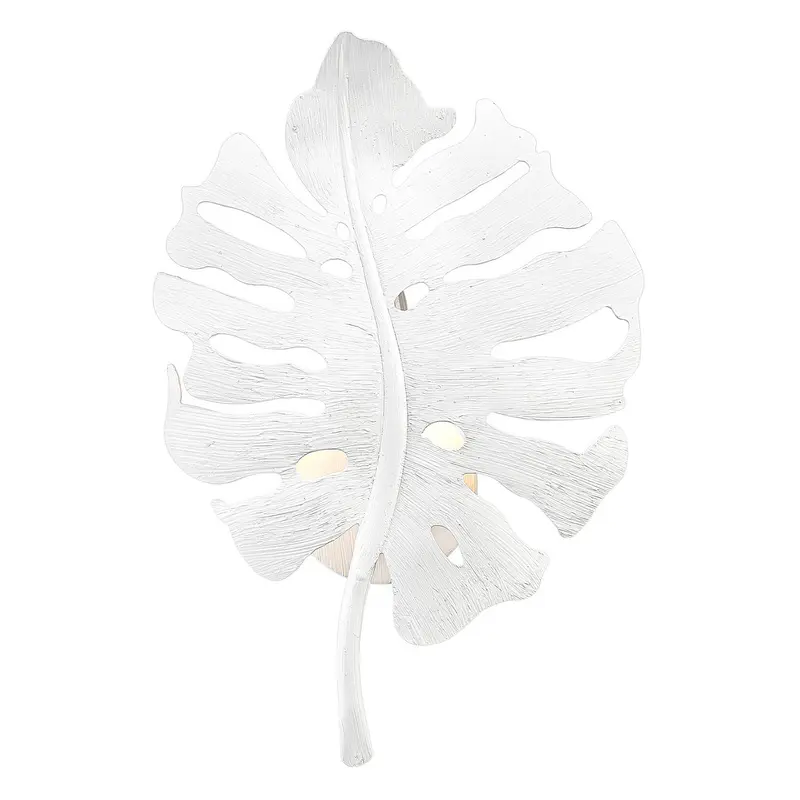 Aruba One Light Wall Sconce Textured White Plaster