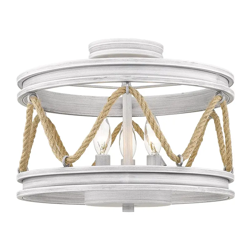 Chatham Three Light Semi-Flush Mount Gray Driftwood