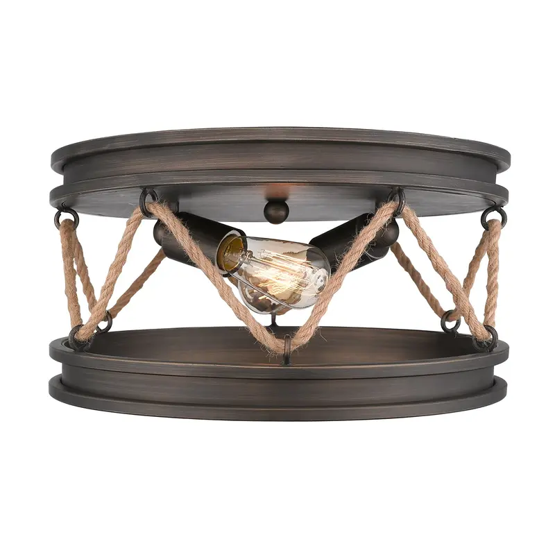 Chatham Two Light Flush Mount Gunmetal Bronze