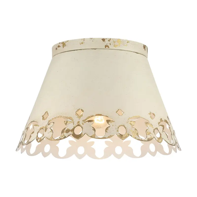 Eloise Three Light Flush Mount Antique Ivory