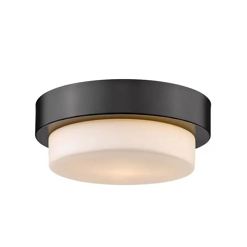 Morgon One Light Flush Mount Matte Black