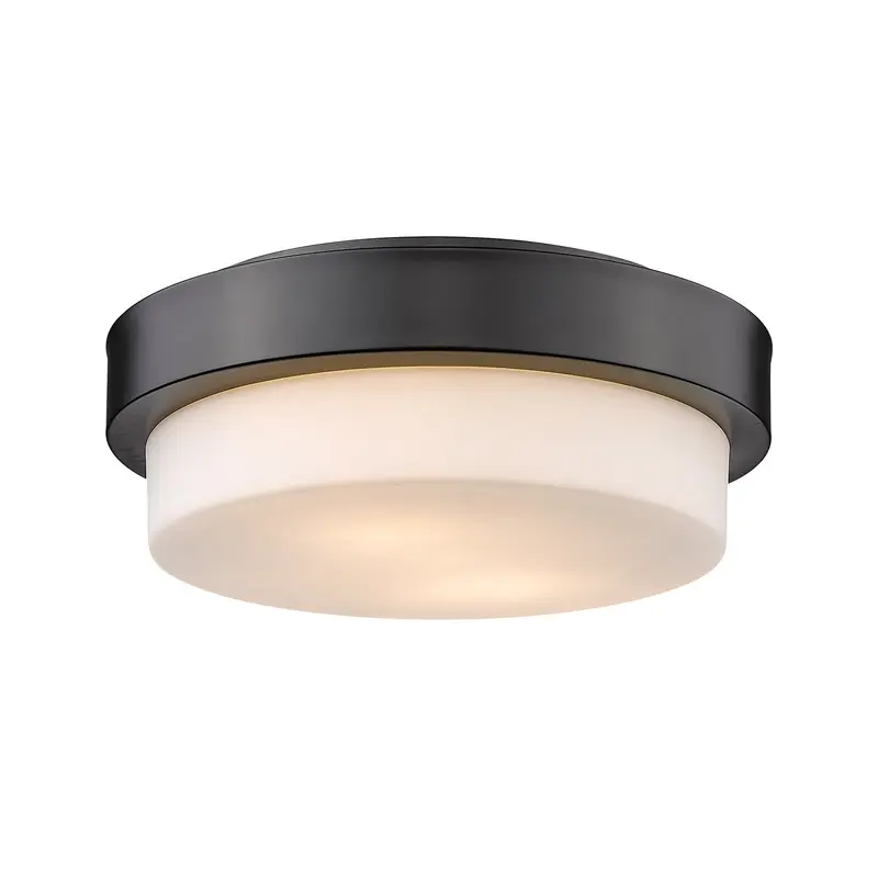Morgon Two Light Flush Mount Matte Black