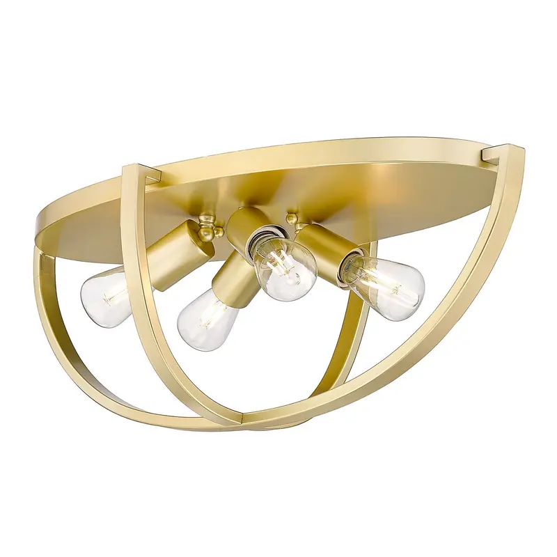 Colson Four Light Flush Mount Olympic Gold