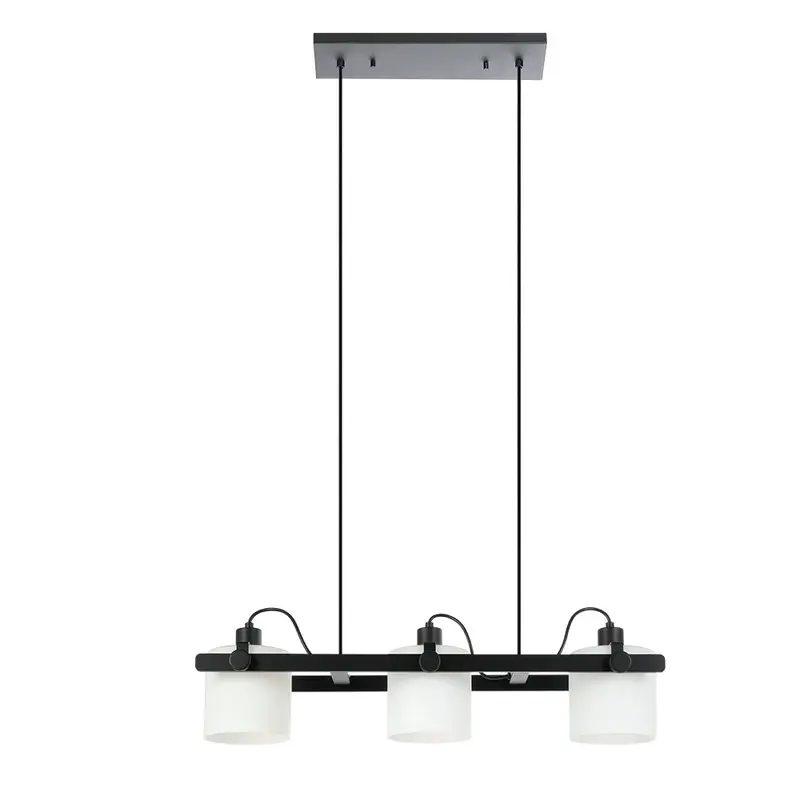 Drummond Three Light Pendant Black
