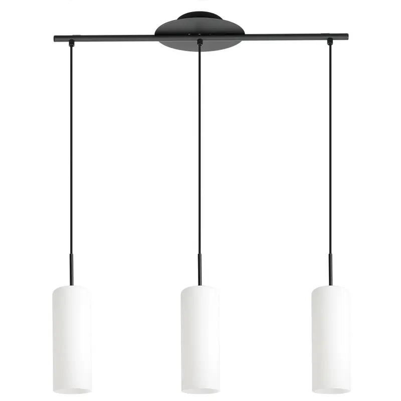 Troy 3 Three Light Pendant Structured Black