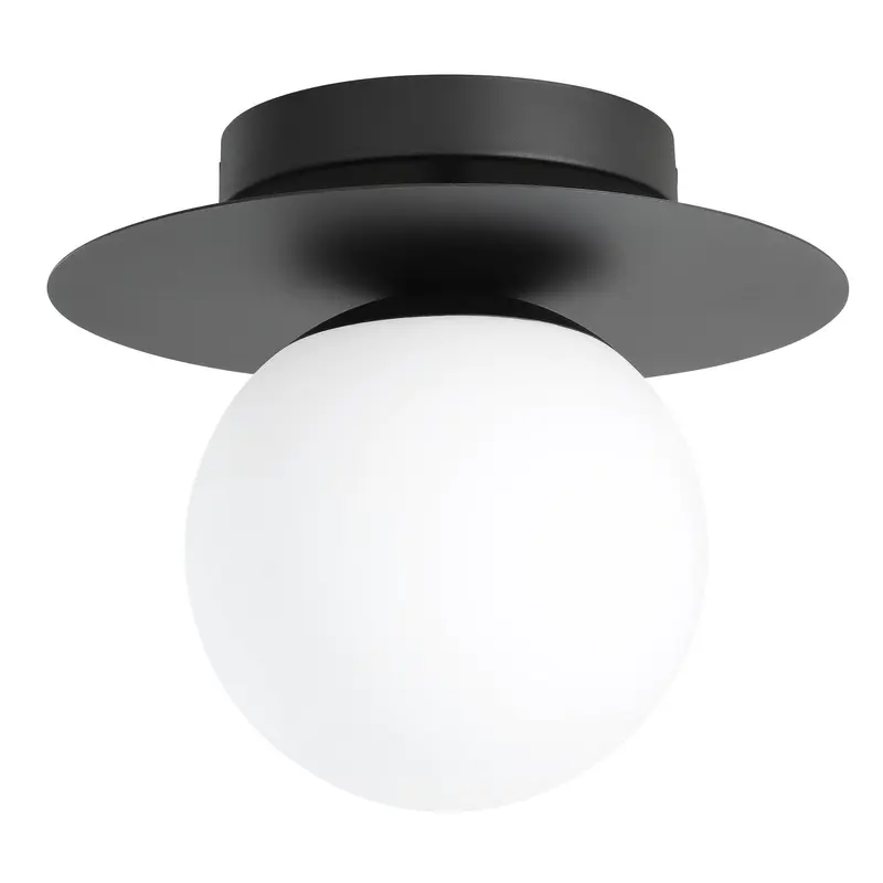 Arenales One Light Ceiling Mount Structured Black