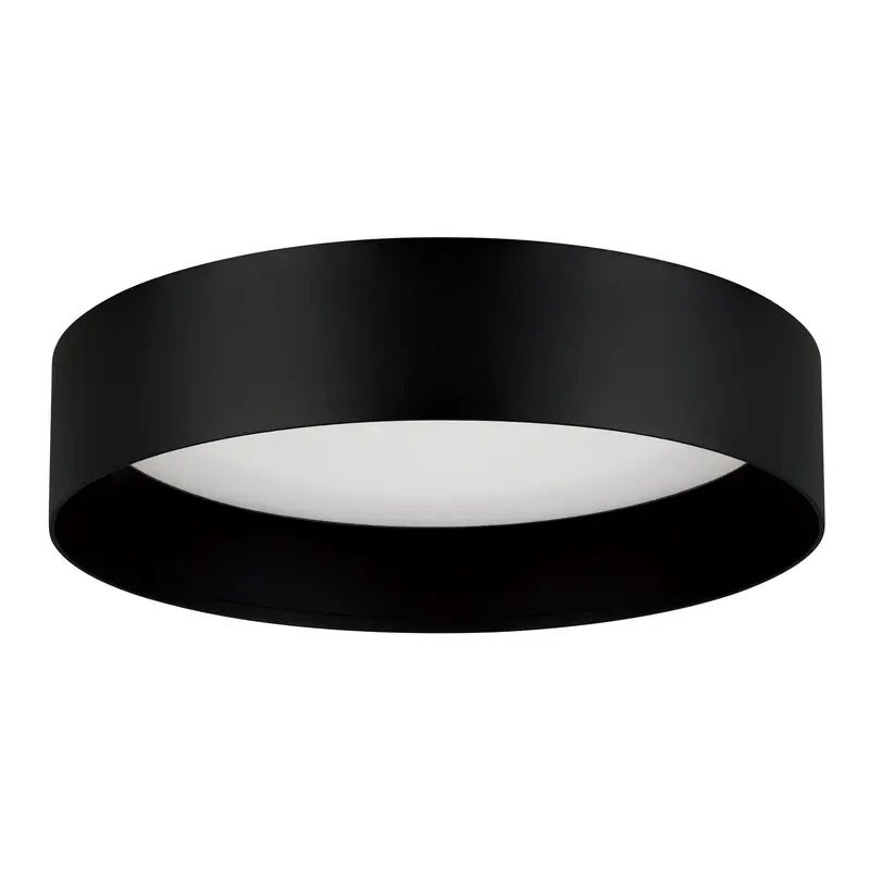 Ester LED Ceiling Mount Exterior: Structured Black Interior: Matte White