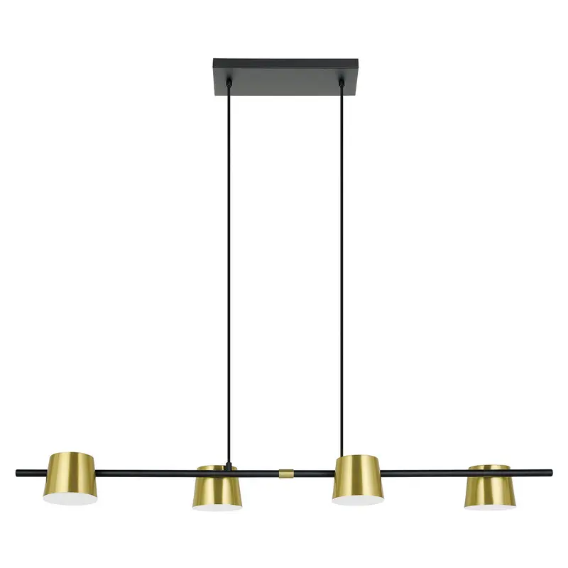 Altamira LED Pendant Structured Black & Brass