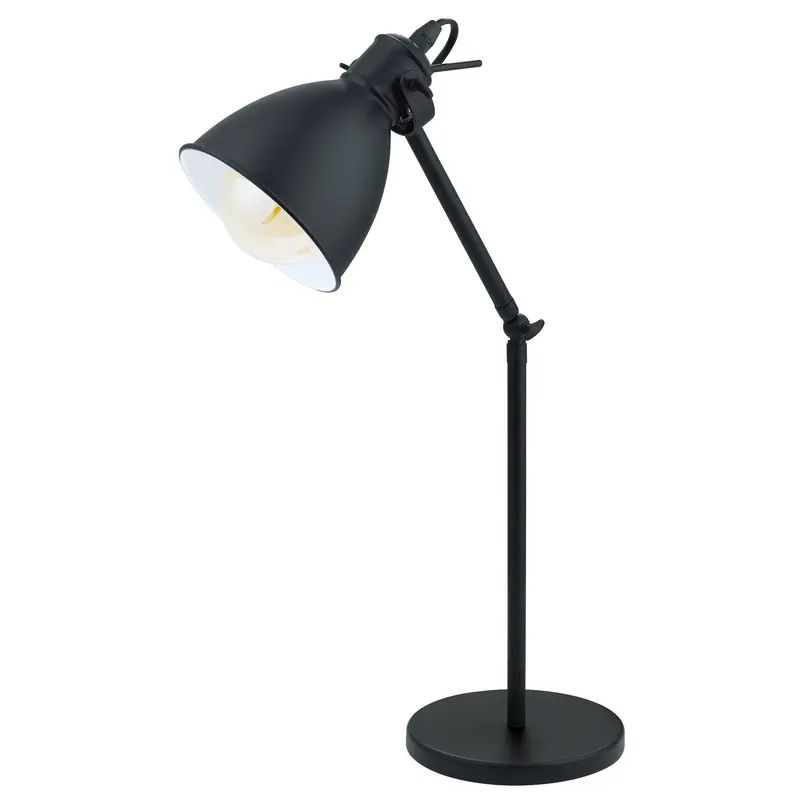Priddy One Light Table Lamp Black / White