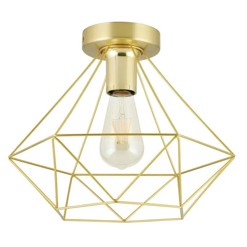 Tarbes One Light Ceiling Mount Brushed Brass