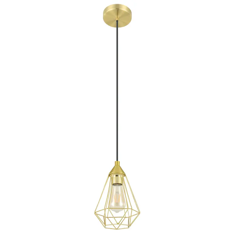 Tarbes One Light Pendant Brushed Brass