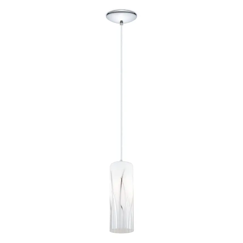 Rivato One Light Pendant White/Chrome