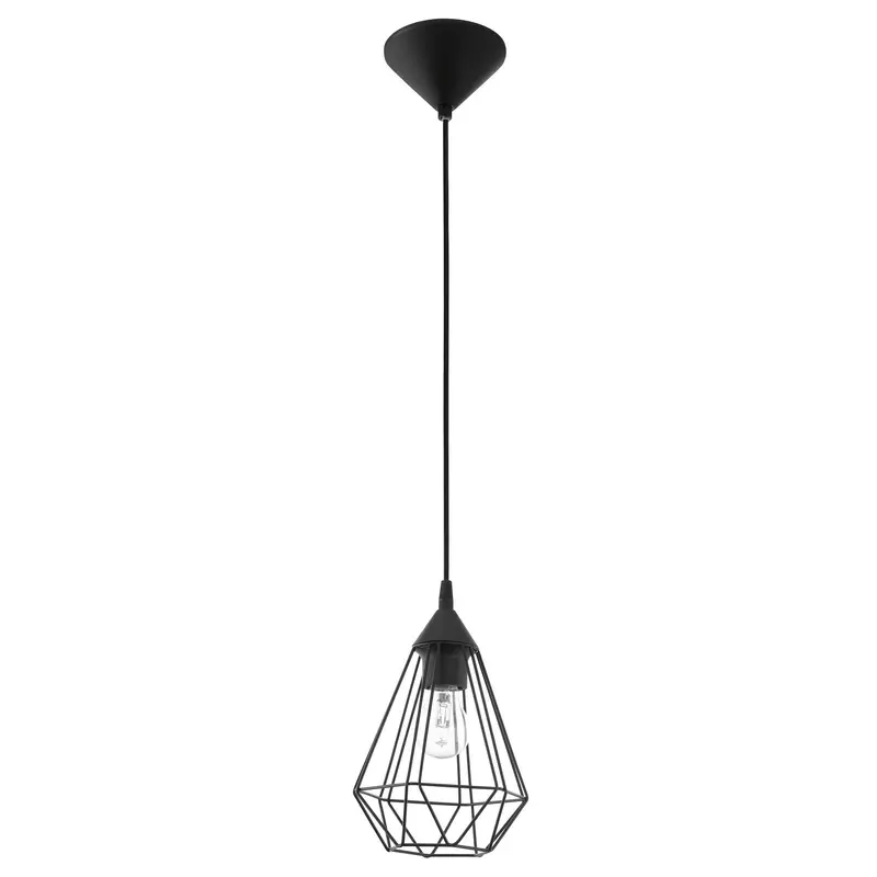 Tarbes One Light Pendant Matte Black