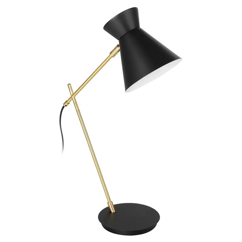 Amezaga One Light Table Lamp Structured Black & Brushed Brass