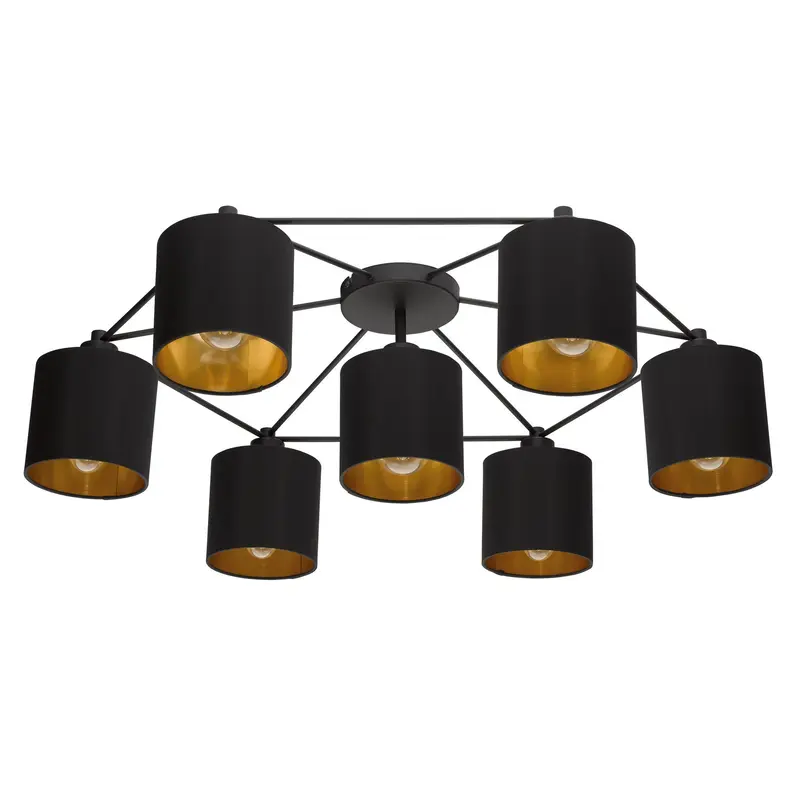 Staiti Seven Light Ceiling Mount Black