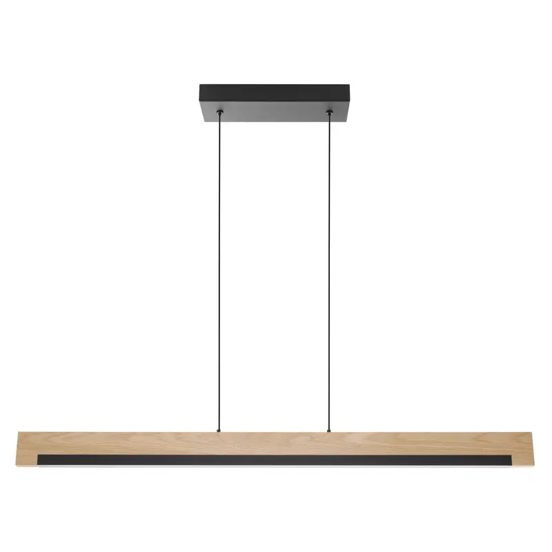 Camacho LED Pendant Black, Wood