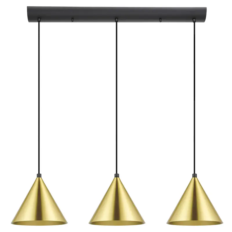 Narices Three Light Pendant Structured Black