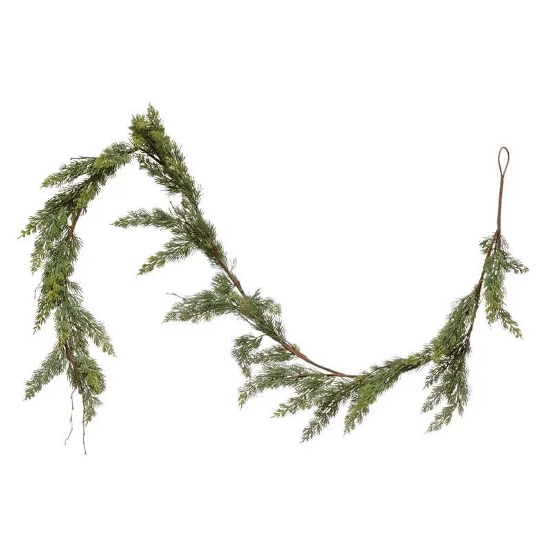 Faux Cedar Garland, Lifelike Holiday Greenery