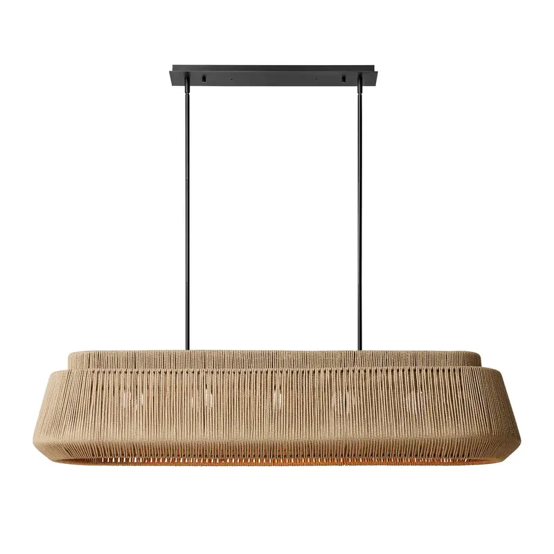 Eco Five Light Linear Pendant Matte Black