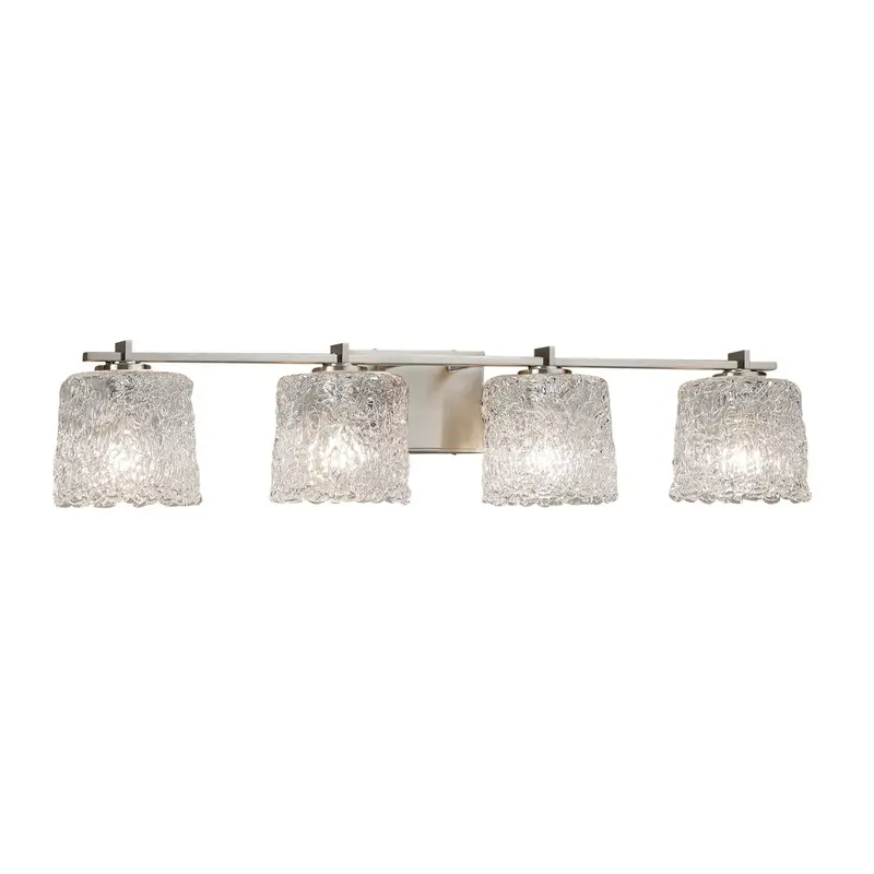 Veneto Luce Four Light Bath Bar Brushed Nickel
