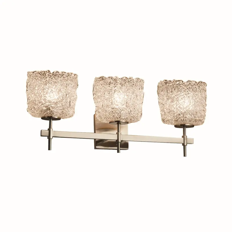 Veneto Luce Three Light Bath Bar Brushed Nickel