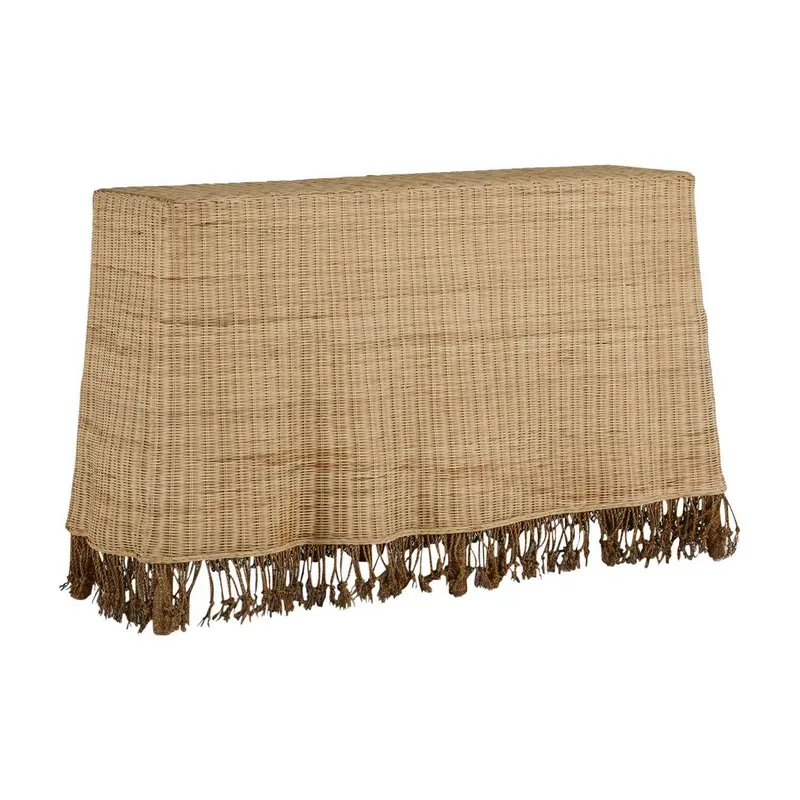 Desoto Console Table Natural Rattan|Natural Seagrass
