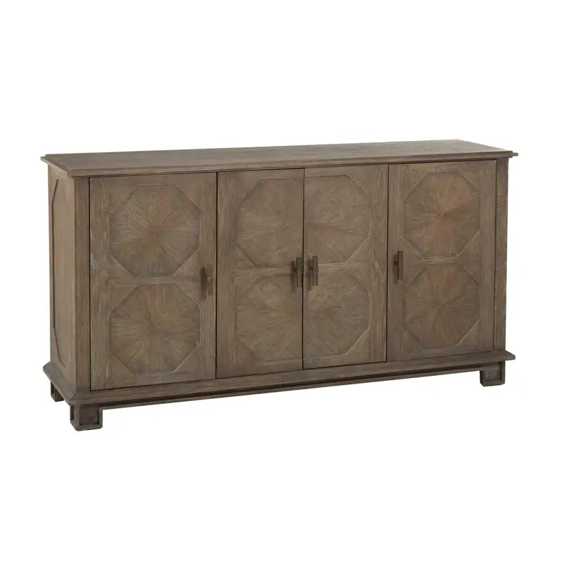 Rhodes Cabinet Charcoal Oak|Antique Brass