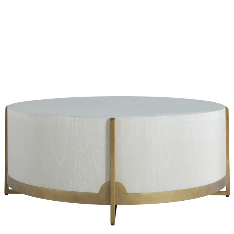 Clifton Coffee Table White Cerused Oak|Stained Gold