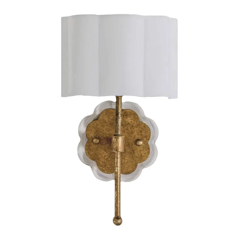 Shirley One Light Wall Sconce Antique Gold