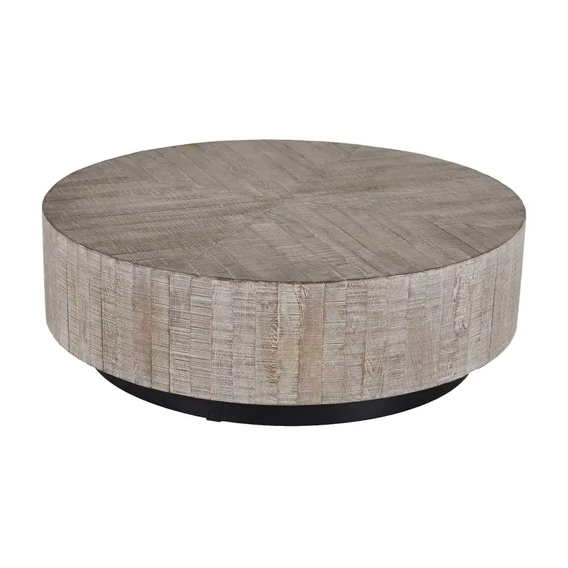 Colton Coffee Table Charcoal Oak|Rusty Black