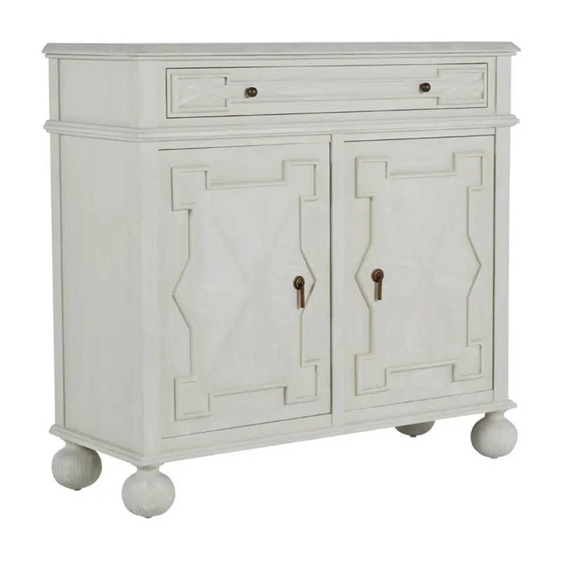 Ezekiel Cabinet Antique Bronze|Cerused White