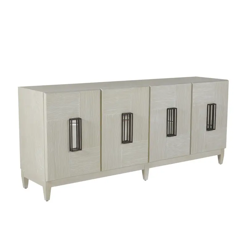 Tilden Cabinet Cerused White|Antique Bronze|Antique Mirror