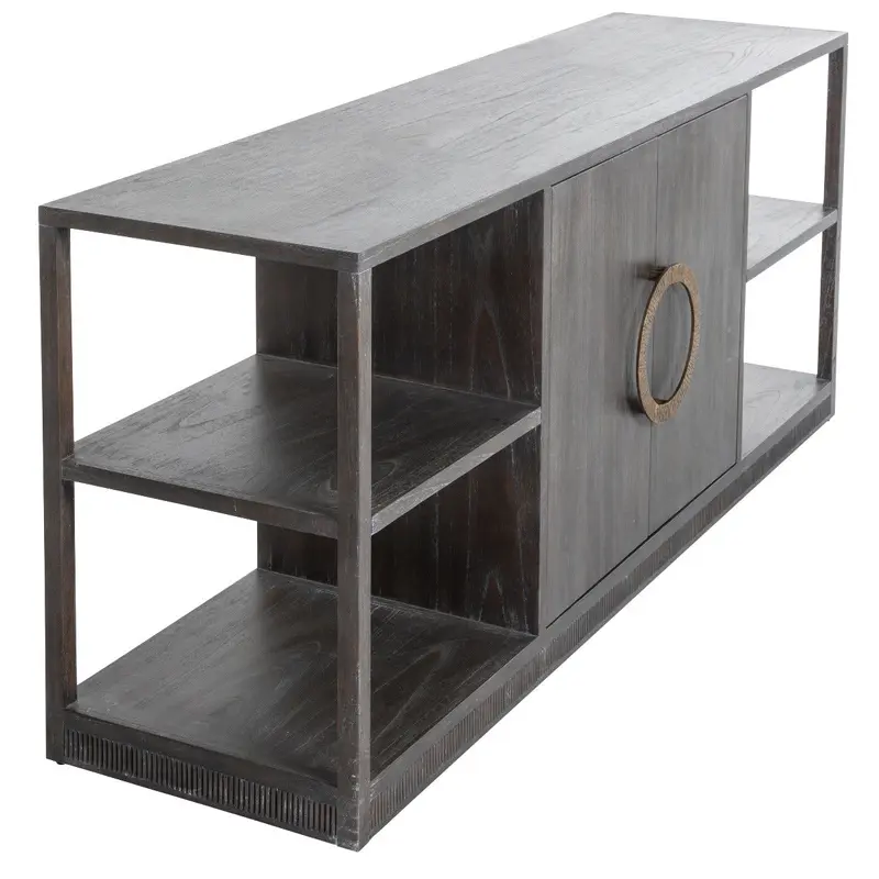 Chrei Media Console Stained Brass|Cerused Ash