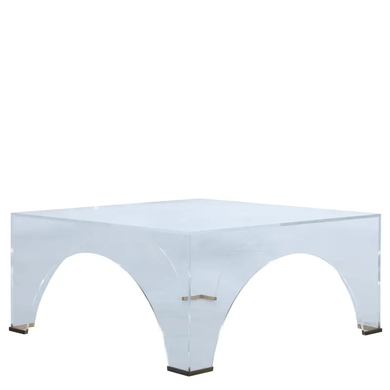Cindy Coffee Table Clear Acrylic|Brushed Brass