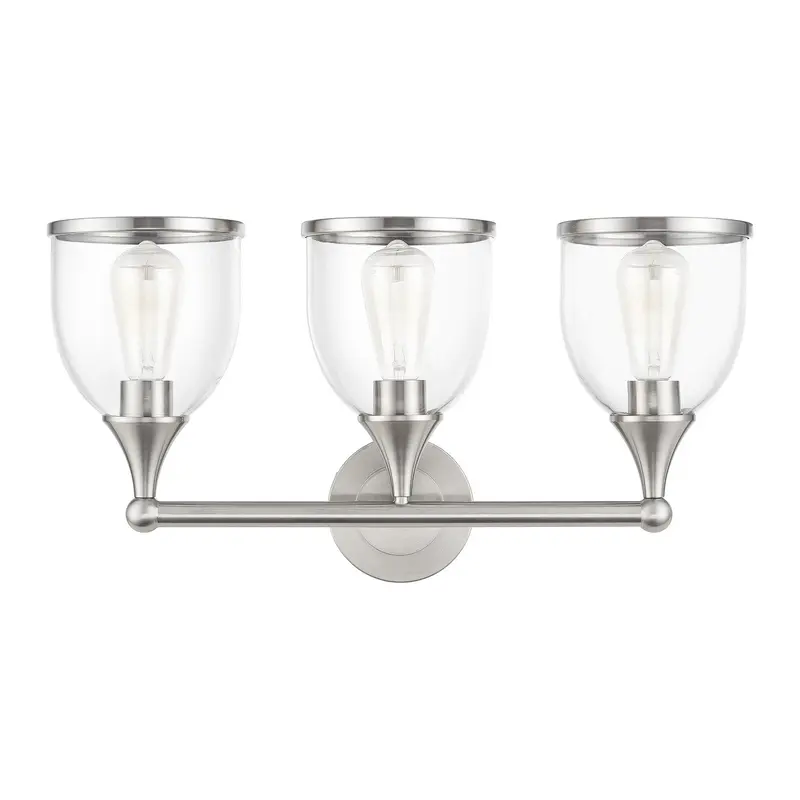 Ashridge Three Light Vanity Sconce Brushed Nickel