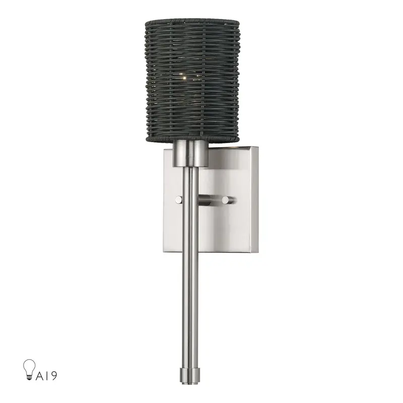 Weavington One Light Wall Sconce Brushed Nickel