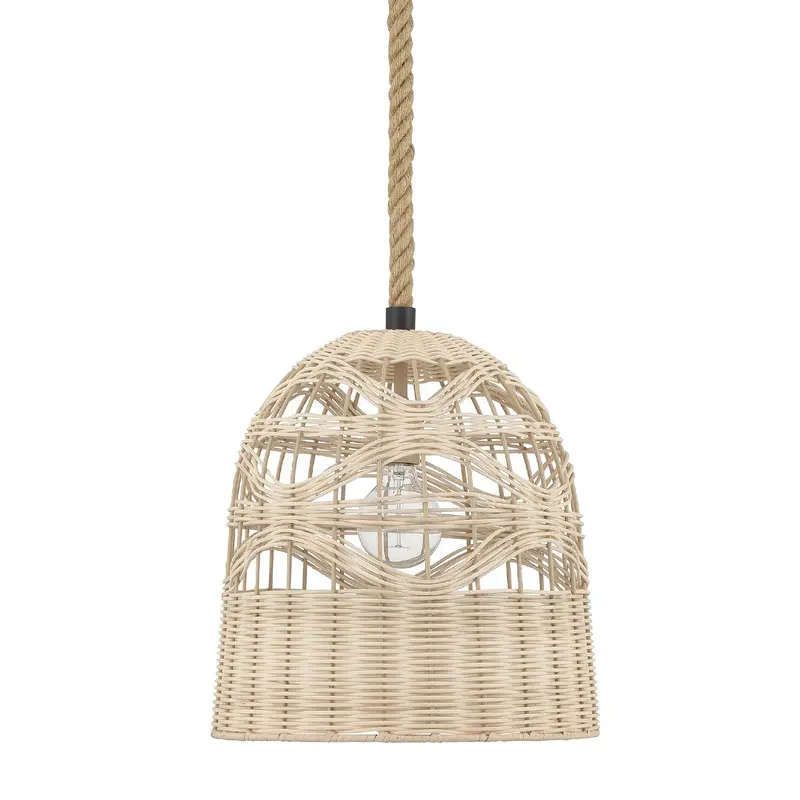 Baskel One Light Pendant Matte Black
