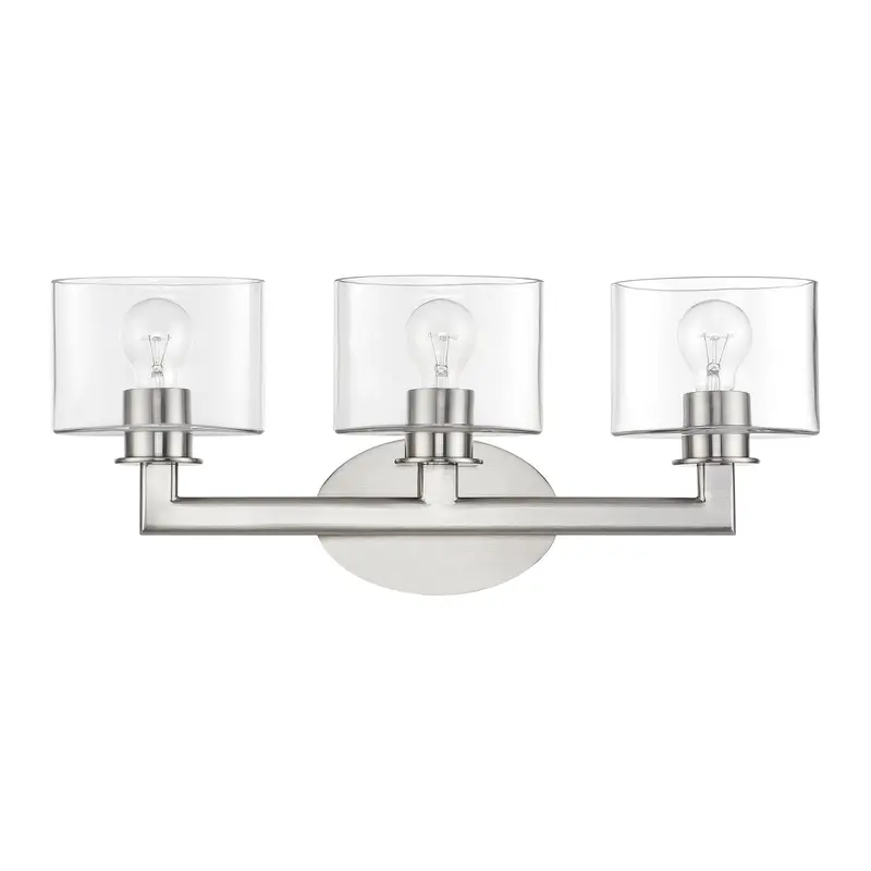 Bernardino Three Light Vanity Sconce Brushed Nickel