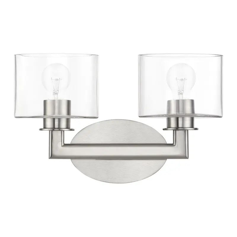Bernardino Two Light Vanity Sconce Brushed Nickel
